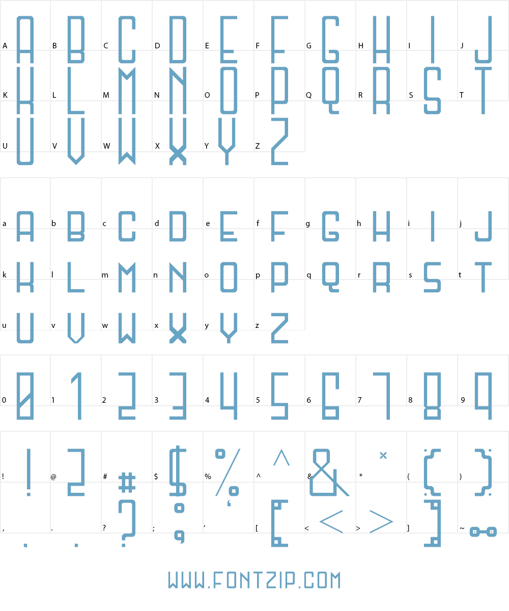 Thoroughly Modern Font Character